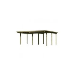 Carport Double En Pin Autoclave Avec Toit PVC 27,58m² - Karibu 10 Carport Double En Pin Autoclave Avec Toit PVC 27,58m² - Karibu -Jardin Extérieur Boutique carport double en pin autoclave avec toit pvc 2758m karibu 4