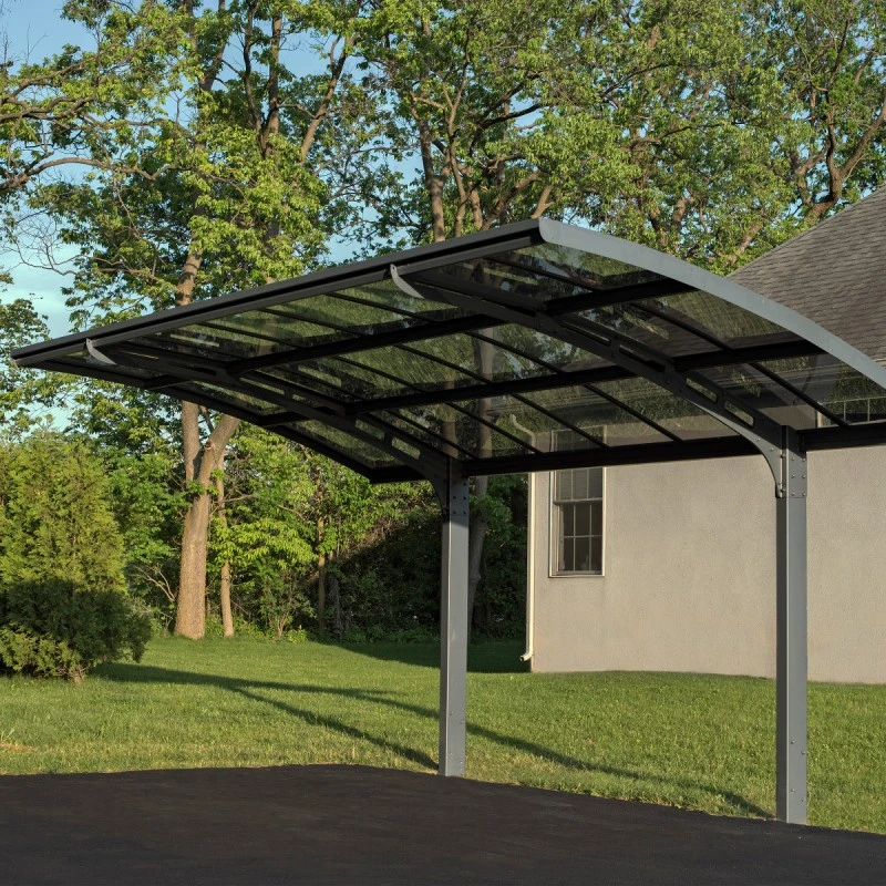 Carport En Alu Gris Et Polycarbonate Arizona Breeze 5000 - Palram - Canopia 2 Carport En Alu Gris Et Polycarbonate Arizona Breeze 5000 - Palram - Canopia – Image 2