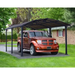 Carport En Alu Gris Et Polycarbonate 1 Voiture 18,2m² Arcadia™ 5000 – Canopia -Jardin Extérieur Boutique carport en alu gris et polycarbonate 1 voiture 182m arcadia 5000 canopia 3
