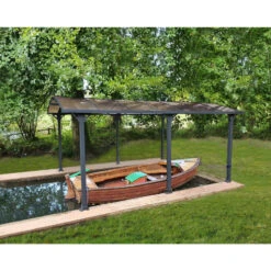 Carport En Alu Gris Et Polycarbonate 1 Voiture 18,2m² Arcadia™ 5000 – Canopia -Jardin Extérieur Boutique carport en alu gris et polycarbonate 1 voiture 182m arcadia 5000 canopia 4