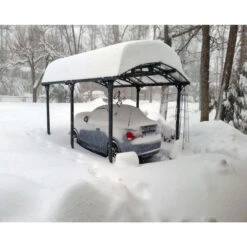Carport En Alu Gris Et Polycarbonate 1 Voiture 18,2m² Arcadia™ 5000 – Canopia -Jardin Extérieur Boutique carport en alu gris et polycarbonate 1 voiture 182m arcadia 5000 canopia 5