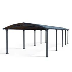Jardin Extérieur Boutique -Jardin Extérieur Boutique carport en alu gris et polycarbonate 387m arcadia 10600 canopia 1