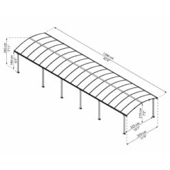 Carport En Alu Gris Et Polycarbonate 46,3m² Arcadia™ 12700 – Canopia 5 Carport En Alu Gris Et Polycarbonate 46,3m² Arcadia™ 12700 – Canopia -Jardin Extérieur Boutique carport en alu gris et polycarbonate 463m arcadia 12700 canopia 2