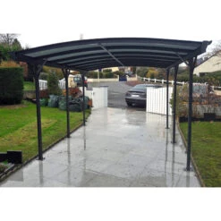 Carport En Aluminium Anthracite 3x5,05m Et Polycarbonate 6mm X-METAL -Jardin Extérieur Boutique carport en aluminium anthracite 3x505m et polycarbonate 6mm x metal 5