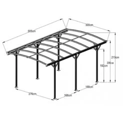 Carport En Aluminium Blanc 3x5,05m Et Polycarbonate 6mm X-METAL 8 Carport En Aluminium Blanc 3x5,05m Et Polycarbonate 6mm X-METAL -Jardin Extérieur Boutique carport en aluminium blanc 3x505m et polycarbonate 6mm x metal 2