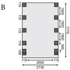 Carport En Bois Autoclave 20,9m², Toit En Acier Et Deux Poteaux En Arc – KARIBU -Jardin Extérieur Boutique carport en bois autoclave 209m toit en acier et deux poteaux en arc karibu 3