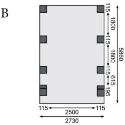 Carport En Bois Autoclave 21m², Toit En PVC Gris Et Deux Poteaux En Arc – KARIBU -Jardin Extérieur Boutique carport en bois autoclave 21m toit en pvc gris et deux poteaux en arc karibu 3