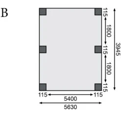 Carport En Bois Autoclave 26,9m², Toit En Acier Et Deux Poteaux En Arc – KARIBU -Jardin Extérieur Boutique carport en bois autoclave 269m toit en acier et deux poteaux en arc karibu 3