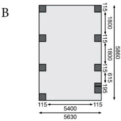 Carport En Bois Autoclave 40,2m² Avec Poteau En Arc Et Toit En Acier – KARIBU -Jardin Extérieur Boutique carport en bois autoclave 402m avec poteau en arc et toit en acier karibu 3