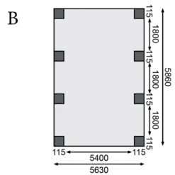 Carport En Bois Autoclave 40,2m² Et Toit En Acier – KARIBU -Jardin Extérieur Boutique carport en bois autoclave 402m et toit en acier karibu 4