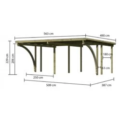 Jardin Extérieur Boutique -Jardin Extérieur Boutique carport en pin autoclave avec toit pvc 2758m 2 arcs d entree karibu 1