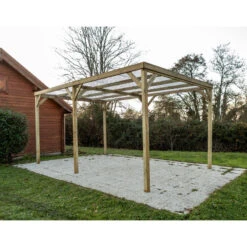 Carport En Pin Traité Autoclave 15m² Avec Couverture PVC Habrita 10 Carport En Pin Traité Autoclave 15m² Avec Couverture PVC Habrita -Jardin Extérieur Boutique carport en pin traite autoclave 15m avec couverture pvc habrita 4