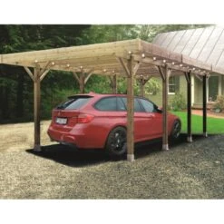 Carport Modulable 4x5x2,5m En Bois Traité Autoclave - SOLID