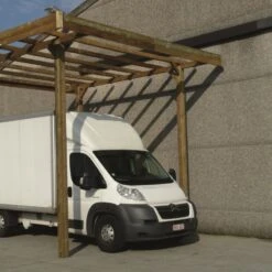 Carport Modulable Camping Car 3x5x4m En Bois Traité Autoclave - SOLID