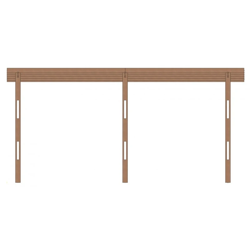 Carport Monopente En Bois 15,6m² Traité Marron - Gardy Shelter 4 Carport Monopente En Bois 15,6m² Traité Marron - Gardy Shelter – Image 4