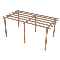 Carport Monopente En Bois 15,6m² Traité Marron - Gardy Shelter 10 Carport Monopente En Bois 15,6m² Traité Marron - Gardy Shelter -Jardin Extérieur Boutique carport monopente en bois 156m traite marron gardy shelter 4