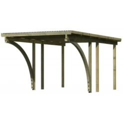 Carport Simple En Bois Autoclave Avec Toit PVC Et 2 Arcs D'entrée 14,9m² - 304x490cm - Karibu 9 Carport Simple En Bois Autoclave Avec Toit PVC Et 2 Arcs D'entrée 14,9m² - 304x490cm - Karibu -Jardin Extérieur Boutique carport simple en bois autoclave avec toit pvc et 2 arcs d entree 149m 304x490cm karibu 3