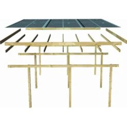 Carport Simple En Bois Autoclave Avec Toit PVC Et 2 Arcs D'entrée 14,9m² - 304x490cm - Karibu 10 Carport Simple En Bois Autoclave Avec Toit PVC Et 2 Arcs D'entrée 14,9m² - 304x490cm - Karibu -Jardin Extérieur Boutique carport simple en bois autoclave avec toit pvc et 2 arcs d entree 149m 304x490cm karibu 4