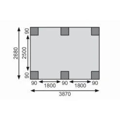 Carport Simple En Bois Autoclave Avec Toit PVC Et 2 Arcs D'entrée 14,9m² - 304x490cm - Karibu 11 Carport Simple En Bois Autoclave Avec Toit PVC Et 2 Arcs D'entrée 14,9m² - 304x490cm - Karibu -Jardin Extérieur Boutique carport simple en bois autoclave avec toit pvc et 2 arcs d entree 149m 304x490cm karibu 5
