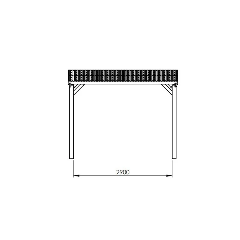 Carport Simple En Bois FSC Autoclave + Couverture En Polycarbonate 16,5m² Victor Modern - Forest Style 4 Carport Simple En Bois FSC Autoclave + Couverture En Polycarbonate 16,5m² Victor Modern - Forest Style – Image 4