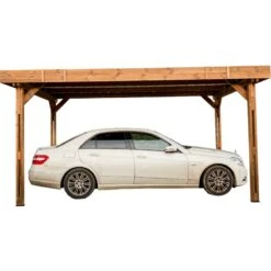Carport THONES 17,54m² En Bois Massif Avec Toit Bac Acier HABRITA -Jardin Extérieur Boutique carport thones 1764m en bois massif avec toit bac acier habrita 2