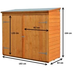 Coffre Abri Multifonctions En Bois Massif Traité Teinté Miel 2000L Rowlinson -Jardin Extérieur Boutique coffre abri multifonctions en bois massif traite teinte miel 2000l rowlinson 2