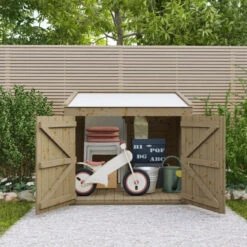 Coffre De Jardin En Bois Traité 20mm 1200L GENIO Blanc - Gardy Shelter -Jardin Extérieur Boutique coffre de jardin en bois traite 20mm 1200l genio blanc gardy shelter 5