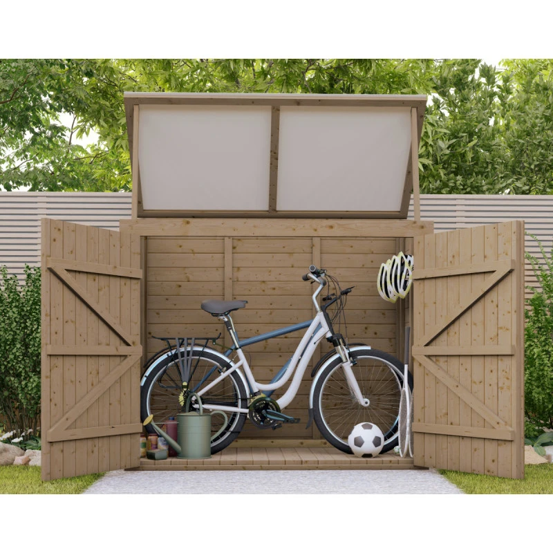 Coffre De Jardin En Bois Traité 28mm 2000L ALTO Blanc - Gardy Shelter 5 Coffre De Jardin En Bois Traité 28mm 2000L ALTO Blanc - Gardy Shelter – Image 5