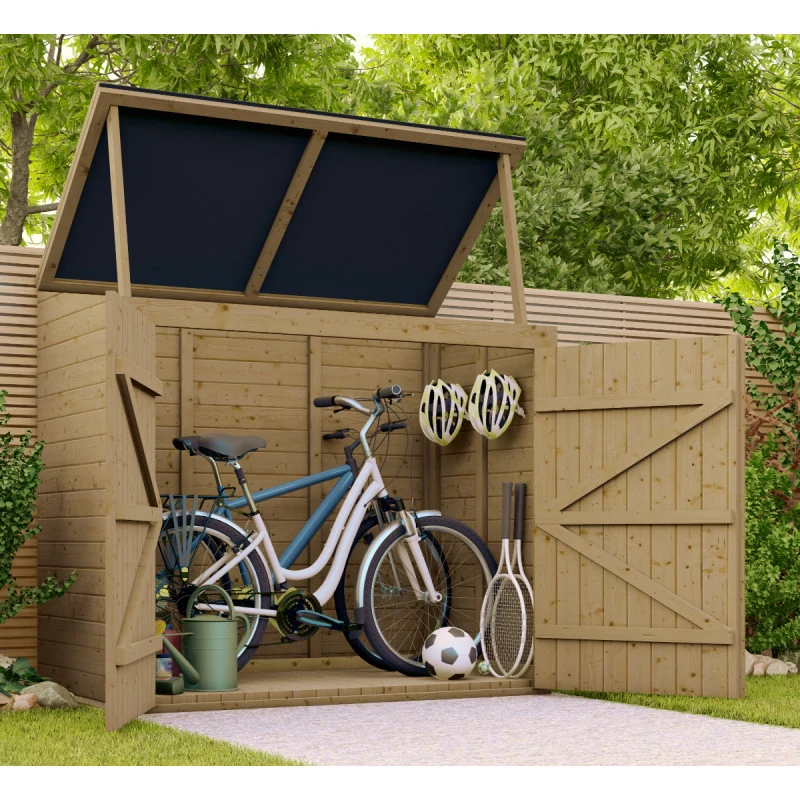 Coffre De Jardin En Bois Traité 28mm 2000L ALTO Noir - Gardy Shelter 6 Coffre De Jardin En Bois Traité 28mm 2000L ALTO Noir - Gardy Shelter – Image 6