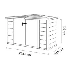 Coffre De Jardin En Résine Avec Plancher 1800L BOX EVO 200 – Garofalo -Jardin Extérieur Boutique coffre de jardin en resine avec plancher 1930l box evo 200 garofalo 2