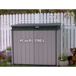 Coffre De Jardin En Résine Brossée Brossium 1150L - Keter -Jardin Extérieur Boutique coffre de jardin en resine brossee brossium 1150l keter 4