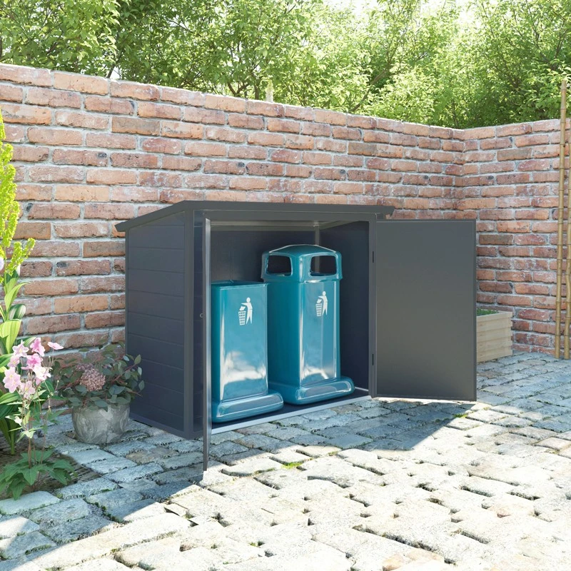 Coffre De Jardin En Résine - Cache Poubelles Anthracite 1,79m² JOBU 1 Coffre De Jardin En Résine - Cache Poubelles Anthracite 1,79m² JOBU