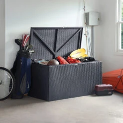 Coffre De Rangement En Métal 509L Anthracite 0,9m² Shelter Logic 11 Coffre De Rangement En Métal 509L Anthracite 0,9m² Shelter Logic -Jardin Extérieur Boutique coffre de rangement en metal 509l anthracite 09m shelter logic 5