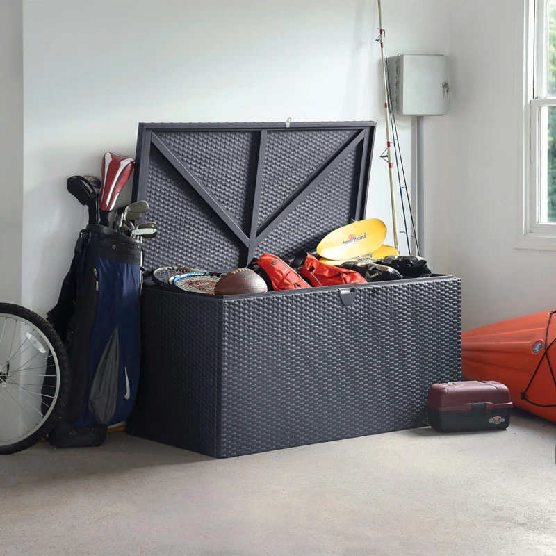 Coffre De Rangement En Métal 509L Anthracite 0,9m² Shelter Logic 6 Coffre De Rangement En Métal 509L Anthracite 0,9m² Shelter Logic – Image 6