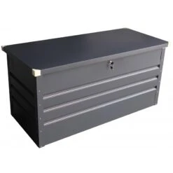 Coffre De Rangement En Métal Anthracite 400L Avec Plancher X-METAL 8 Coffre De Rangement En Métal Anthracite 400L Avec Plancher X-METAL -Jardin Extérieur Boutique coffre de rangement en metal anthracite 430l avec plancher x metal 2
