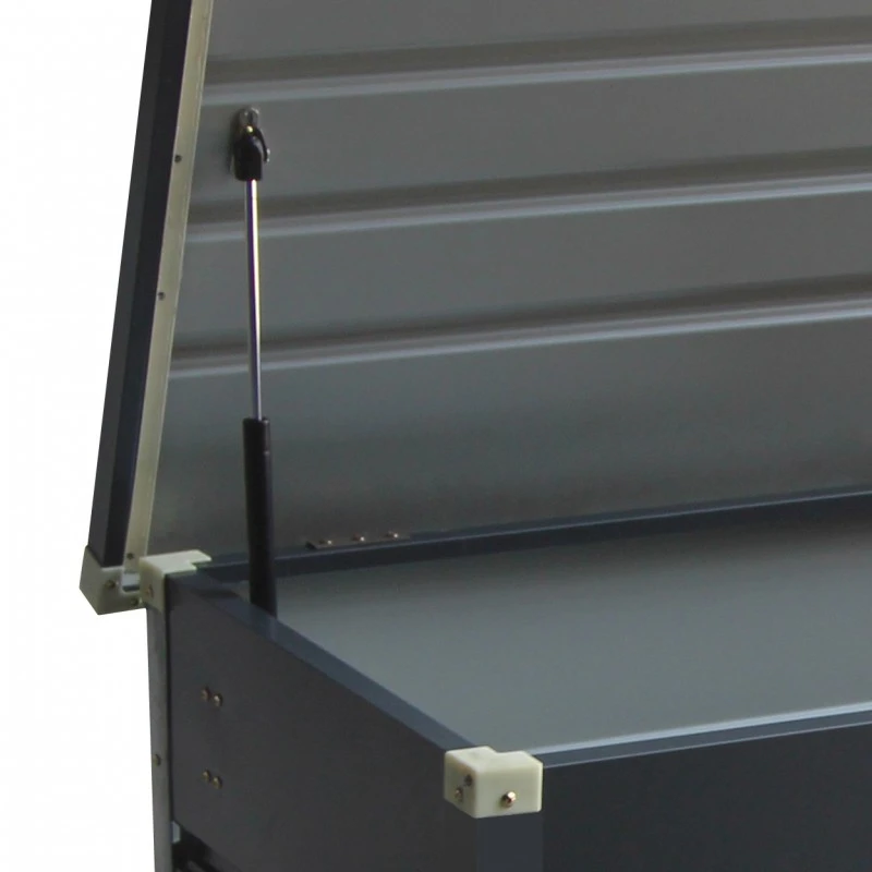 Coffre De Rangement En Métal Anthracite 570L Avec Plancher X-METAL 5 Coffre De Rangement En Métal Anthracite 570L Avec Plancher X-METAL – Image 5