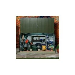 Coffre De Rangement En Métal Storegard 1500L Vert 1,74m² TRIMETALS -Jardin Extérieur Boutique coffre de rangement en metal storegard 1500l vert 174m trimetals 5