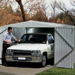 Garage 13,50m² En Acier Galvanisé Finition Zincalume Gris Melton - Absco 9 Garage 13,50m² En Acier Galvanisé Finition Zincalume Gris Melton - Absco -Jardin Extérieur Boutique garage 1350m en metal melton finition zincalume absco 4