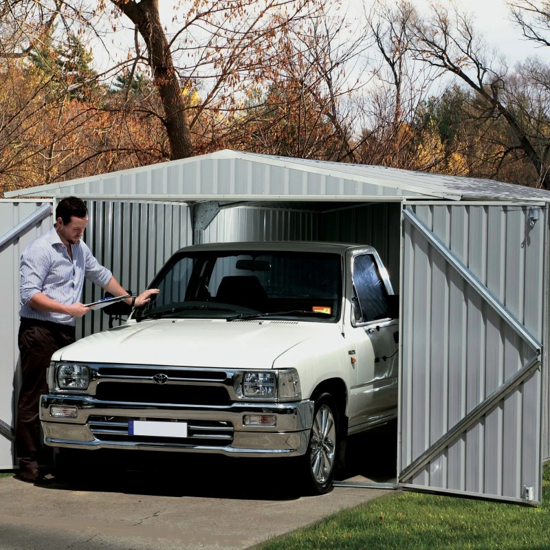 Garage 13,50m² En Acier Galvanisé Finition Zincalume Gris Melton - Absco 5 Garage 13,50m² En Acier Galvanisé Finition Zincalume Gris Melton - Absco – Image 5