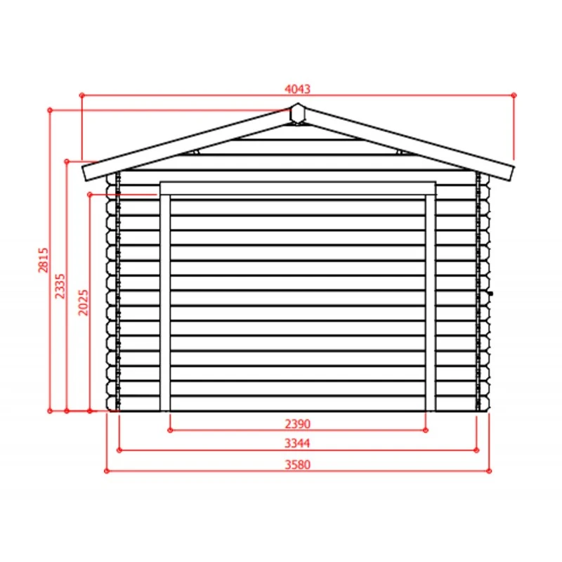 Garage 18,19m² Avec Porte Sectionnelle Motorisée Madriers 28mm SOLID 2 Garage 18,19m² Avec Porte Sectionnelle Motorisée Madriers 28mm SOLID – Image 2
