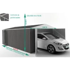 Garage En Acier Zincalume Colorbond 20,1m² Grande Hauteur EASYSHED -Jardin Extérieur Boutique garage en acier zincalume colorbond 1995m grande hauteur easyshed 4