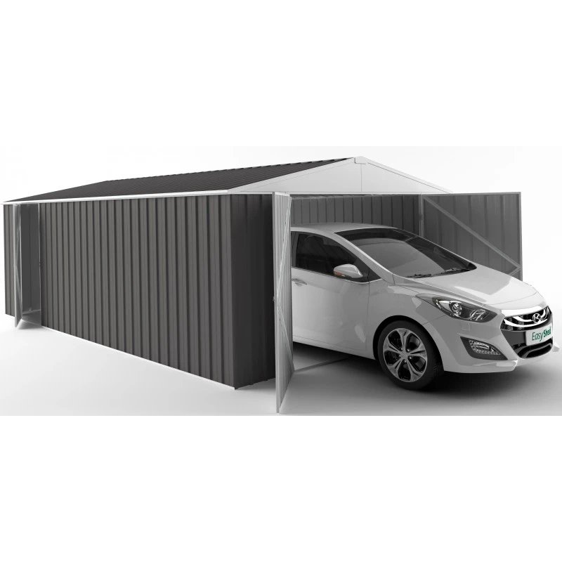Garage En Acier Zincalume Colorbond Anthracite 18m² EASYSHED 2 Garage En Acier Zincalume Colorbond Anthracite 18m² EASYSHED – Image 2