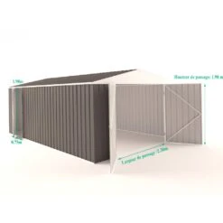 Garage En Acier Zincalume Colorbond Anthracite 18m² EASYSHED 11 Garage En Acier Zincalume Colorbond Anthracite 18m² EASYSHED -Jardin Extérieur Boutique garage en acier zincalume colorbond anthracite 18m easyshed 5