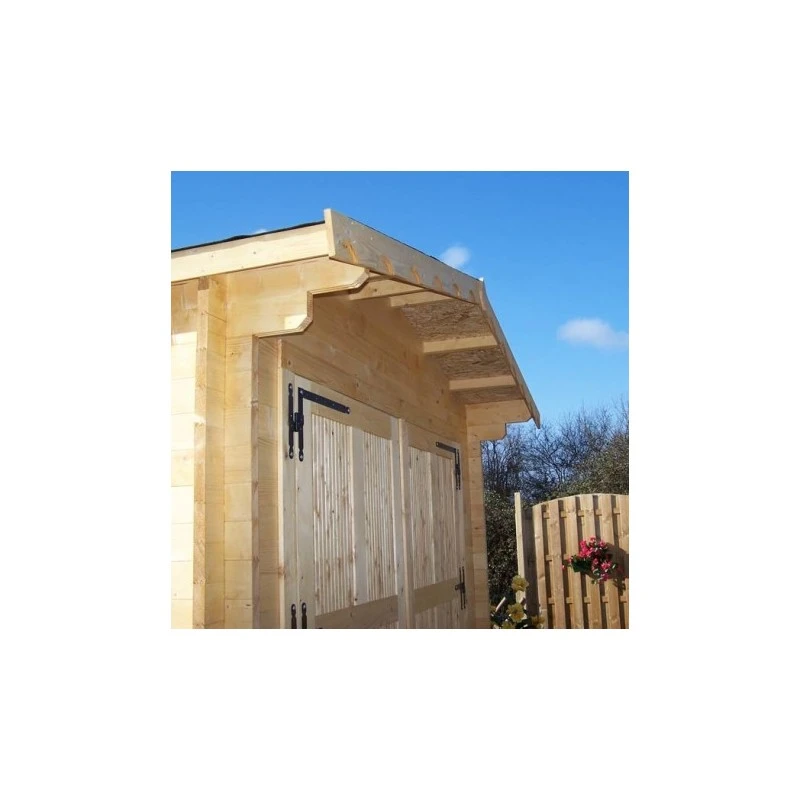 Garage En Bois Massif 21,7m² - Madriers 42mm 3 Garage En Bois Massif 21,7m² - Madriers 42mm – Image 3