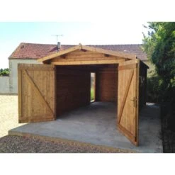 Garage En Bois Massif 40mm Traité Teinté Marron Gardy Shelter 9 Garage En Bois Massif 40mm Traité Teinté Marron Gardy Shelter -Jardin Extérieur Boutique garage en bois massif 40mm traite teinte marron gardy shelter 3