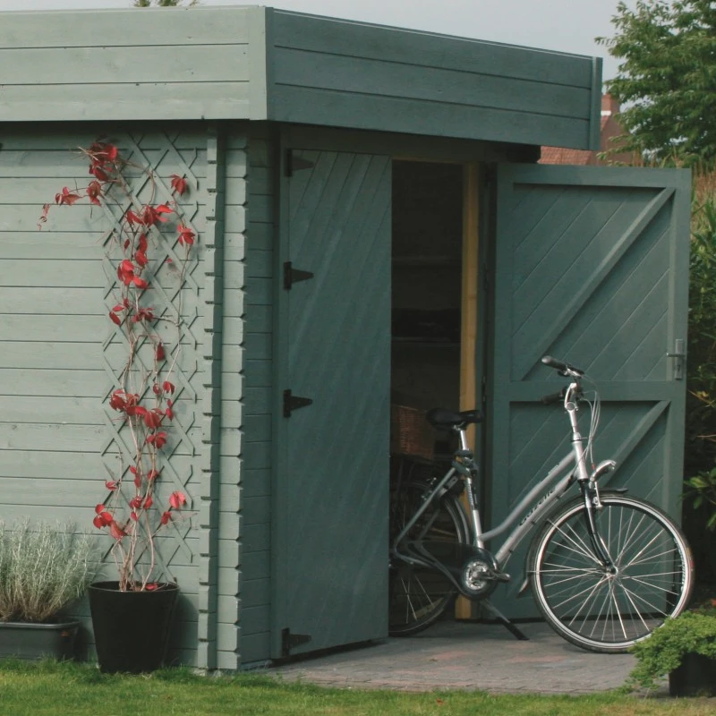 Garage Toit Plat En Bois Massif 19,26m² Madriers 40mm SOLID 2 Garage Toit Plat En Bois Massif 19,26m² Madriers 40mm SOLID – Image 2