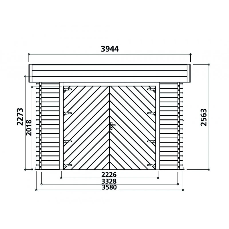 Garage Toit Plat En Bois Massif 19,26m² Madriers 40mm SOLID 6 Garage Toit Plat En Bois Massif 19,26m² Madriers 40mm SOLID – Image 6