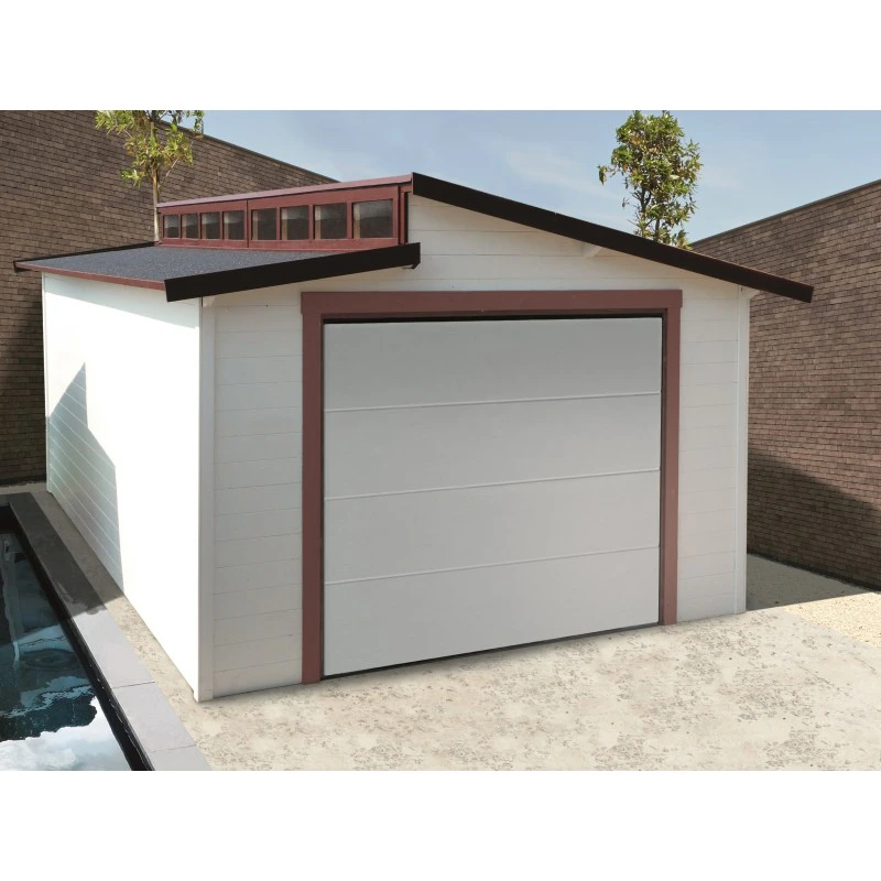 Garage Torino 20,91m² Avec Porte Sectionnelle Motorisée Madriers 28mm SOLID 2 Garage Torino 20,91m² Avec Porte Sectionnelle Motorisée Madriers 28mm SOLID – Image 2