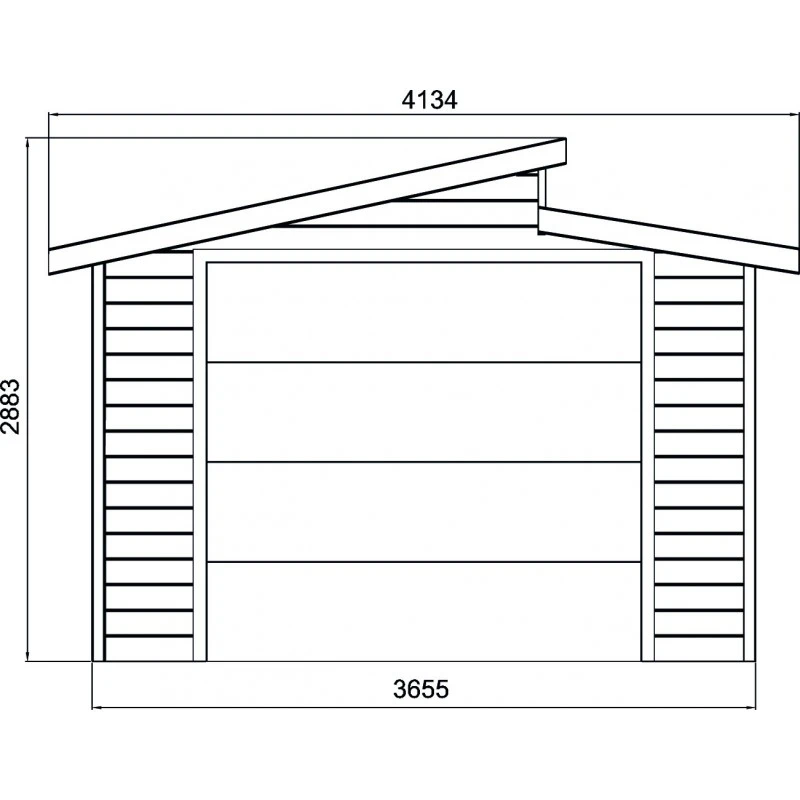Garage Torino 20,91m² Avec Porte Sectionnelle Motorisée Madriers 28mm SOLID 5 Garage Torino 20,91m² Avec Porte Sectionnelle Motorisée Madriers 28mm SOLID – Image 5