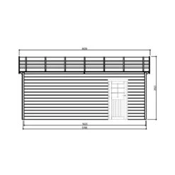 Garage Torino 20,91m² Madriers 28mm Avec Double Porte Battante - SOLID -Jardin Extérieur Boutique garage torino 2091m madriers 28mm avec double porte battante solid 4